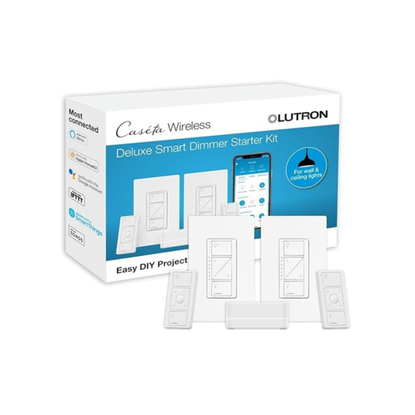 Lutron Caseta Deluxe Smart Dimmer Switch Kit w  Smart Hub For Discount