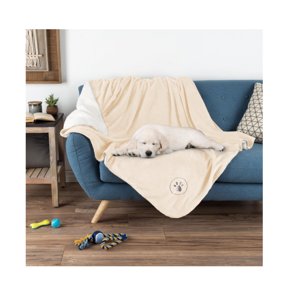 50x60  Petmaker Waterproof Reversible Sherpa Fleece Pet Blanket Online now