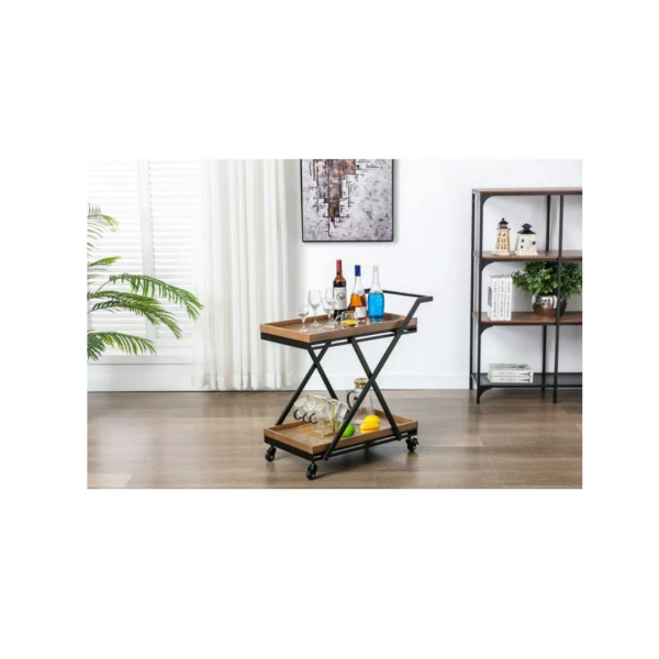 Better Homes & Gardens Wood and Black Entertainment Cart Sale