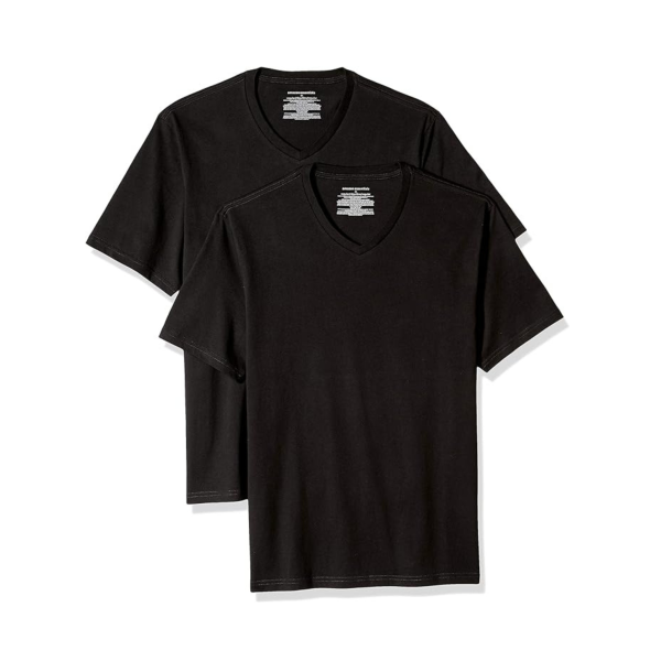 2-Pack Men s Regular-Fit Short-Sleeve V-Neck T-Shirt Cheap