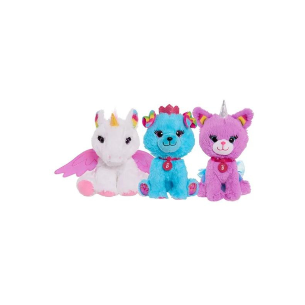 3-Piece 7  Barbie Pets Bean Plush Set (Unicorn, Unicorn Kitty & Princess Puppy) For Discount