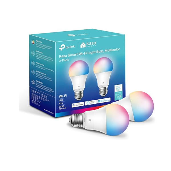2-Pack Kasa Full Color Changing Dimmable Smart WiFi A19 Light Bulb Cheap