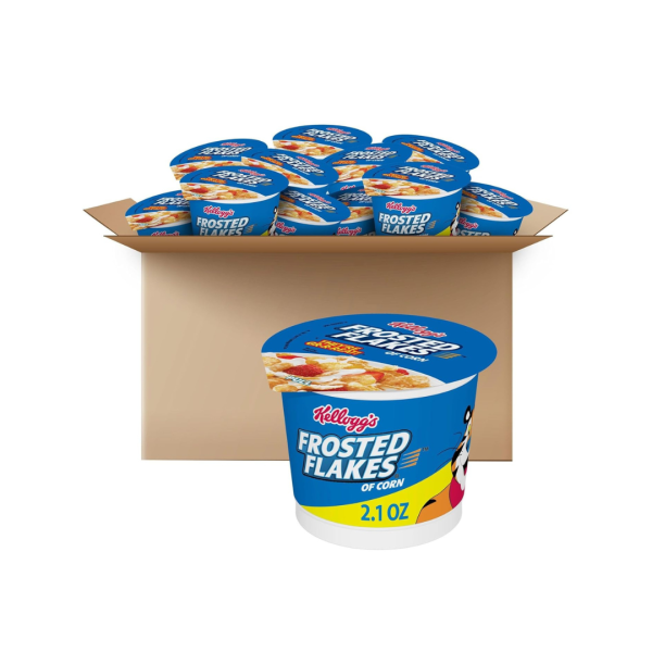 12-Cups Kellogg s Frosted Flakes Breakfast Cereal Cups (25.2oz) Sale