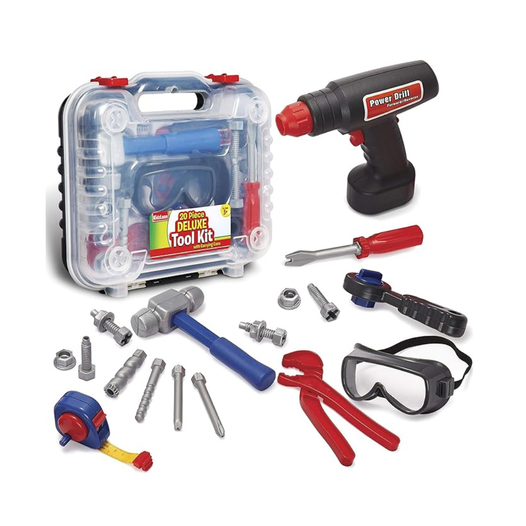 20-Pieces Kidzlane Tools Toy Set with Electronic Cordless Drill and Tool Box Sale