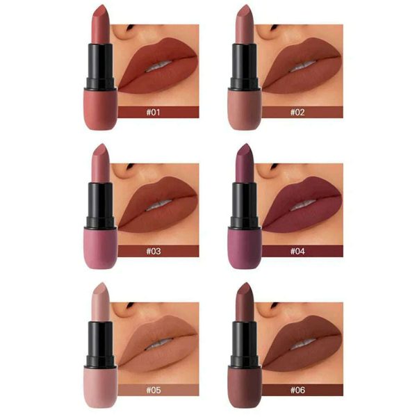 Lip Glaze 6 Colors Moisture Lipstick Waterproof Non-stick Cup Lipstick 1pcs Velvet Matte Lipstick Cosmetics Soft Fog Lip Gloss on Sale - Image 5