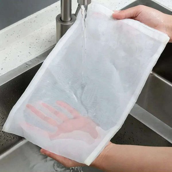 100 Mesh Soy Milk Wine Filter Bag Nut Milk Bag Tea Coffee Oil Yogurt Filter Net Mesh Kitchen Food Reusable Nylon Filter Bags Online Sale - Image 5